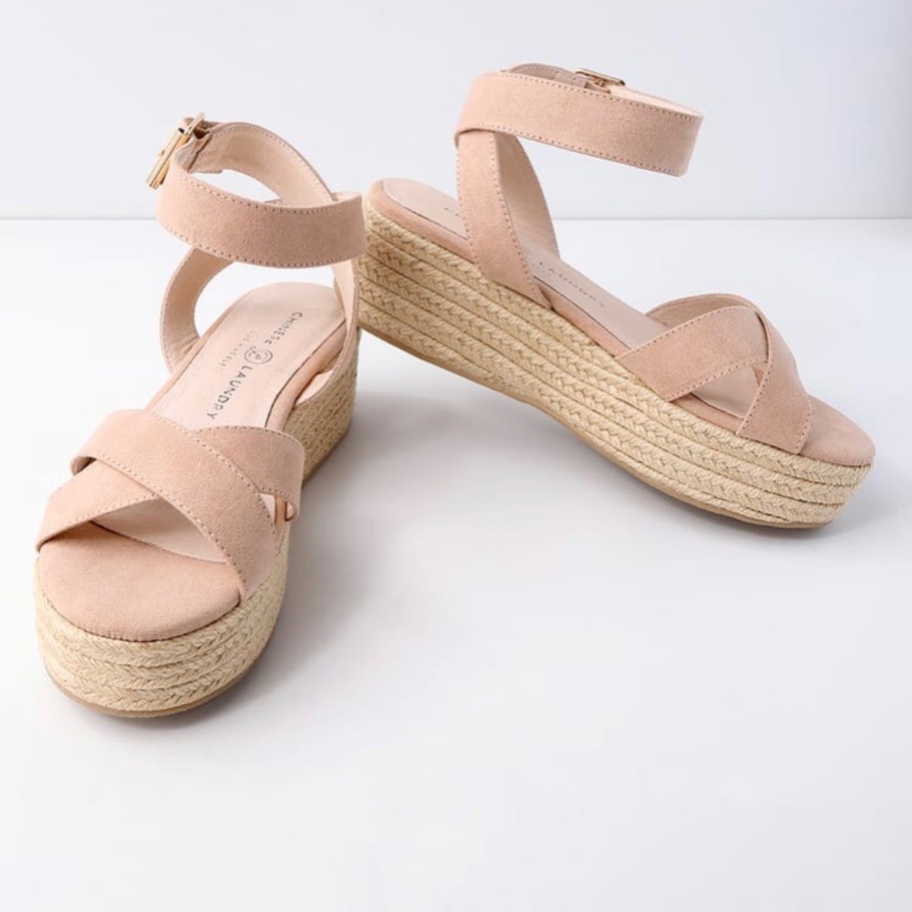 CHINESE LAUNDRY Pink Chunky Espadrilles